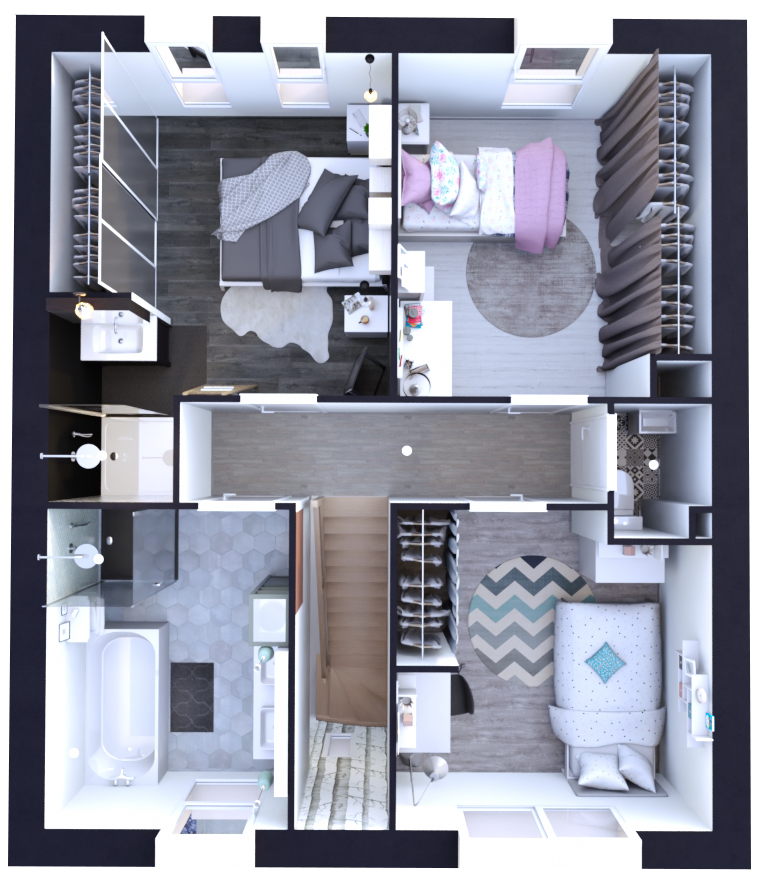 Etage de la maison Isalie 3 chambres