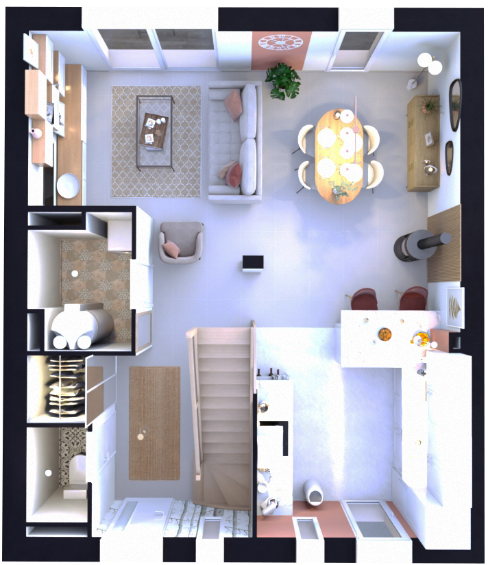 Rez-de-chaussée de la maison Isalie 3 chambres