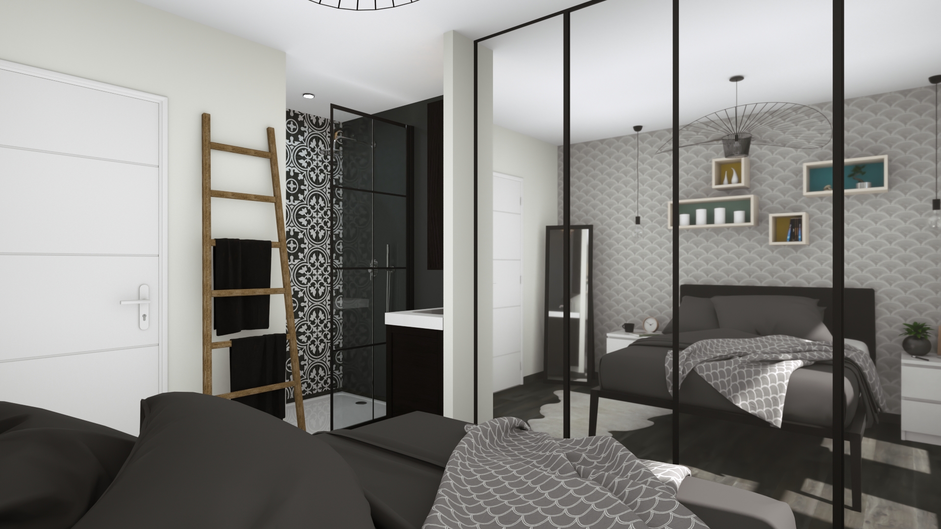 Suite parentale de la maison contemporaine Mikit