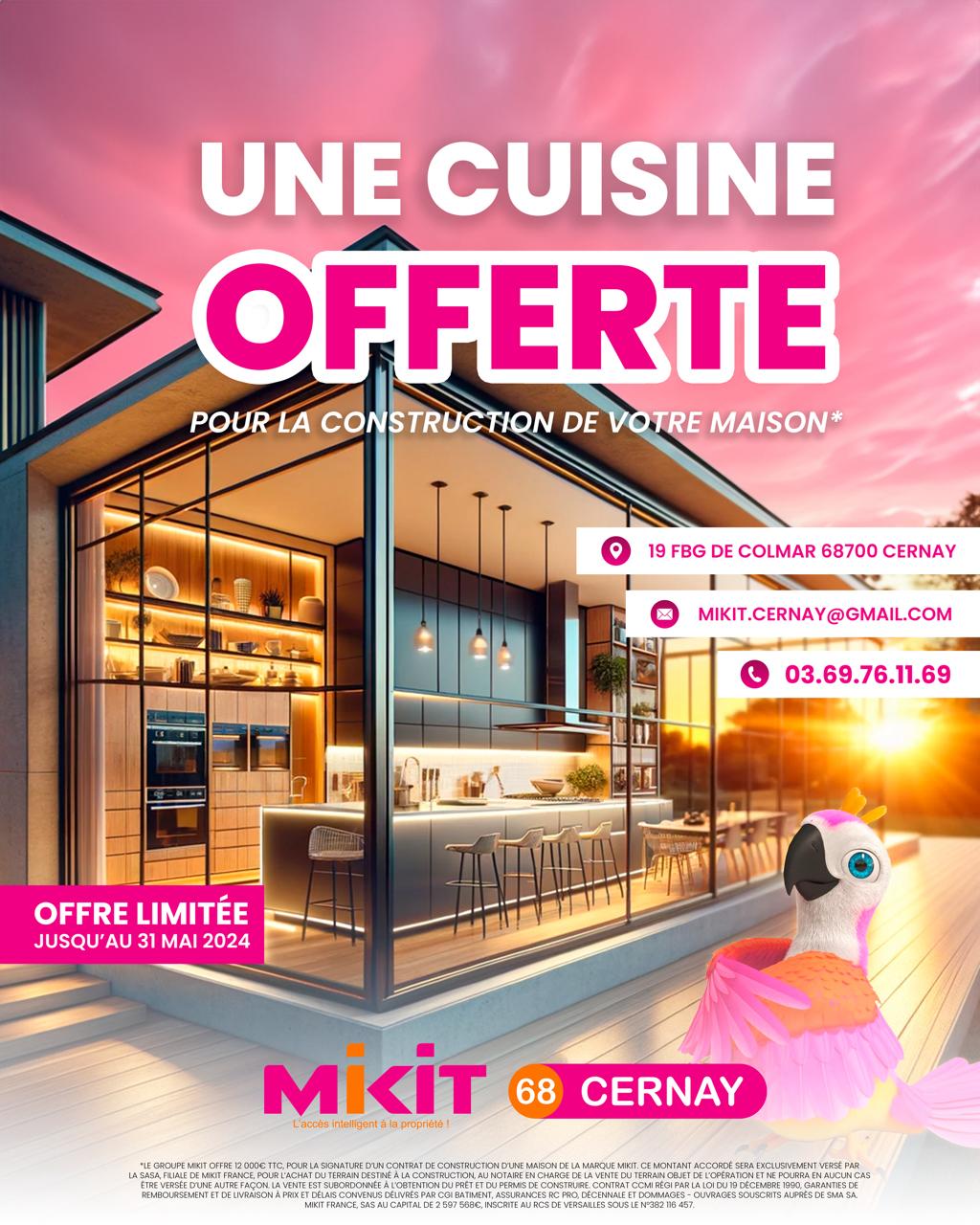Votre cuisine offerte jusqu'au 31 Mai 2024