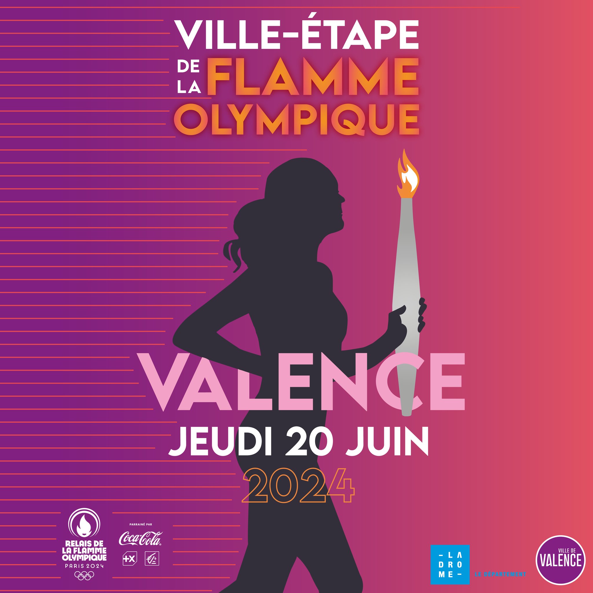 Le Passage de la Flamme des J.O. devant l'agence