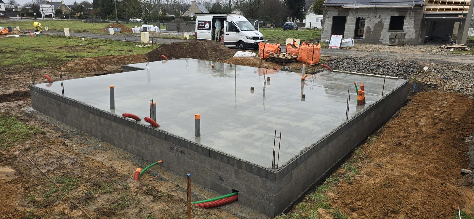 ANGELINE A QUIMPERLE: FIN DE TERRASSEMENT