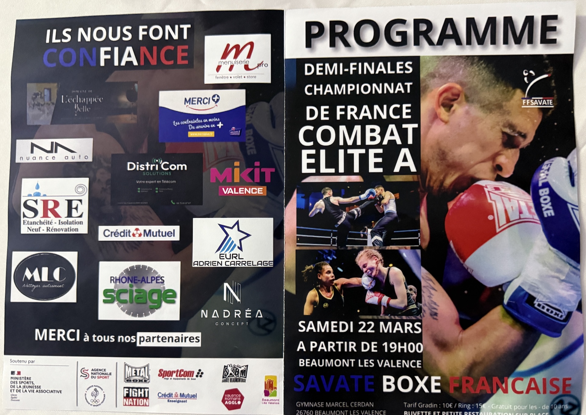 Mikit Valence partenaire des demi-finales Championnat Savate Boxe Francaise