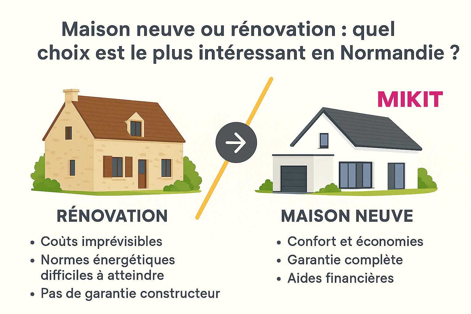 Maison neuve ou rénovation : quel choix est le plus intéressant en Normandie ?