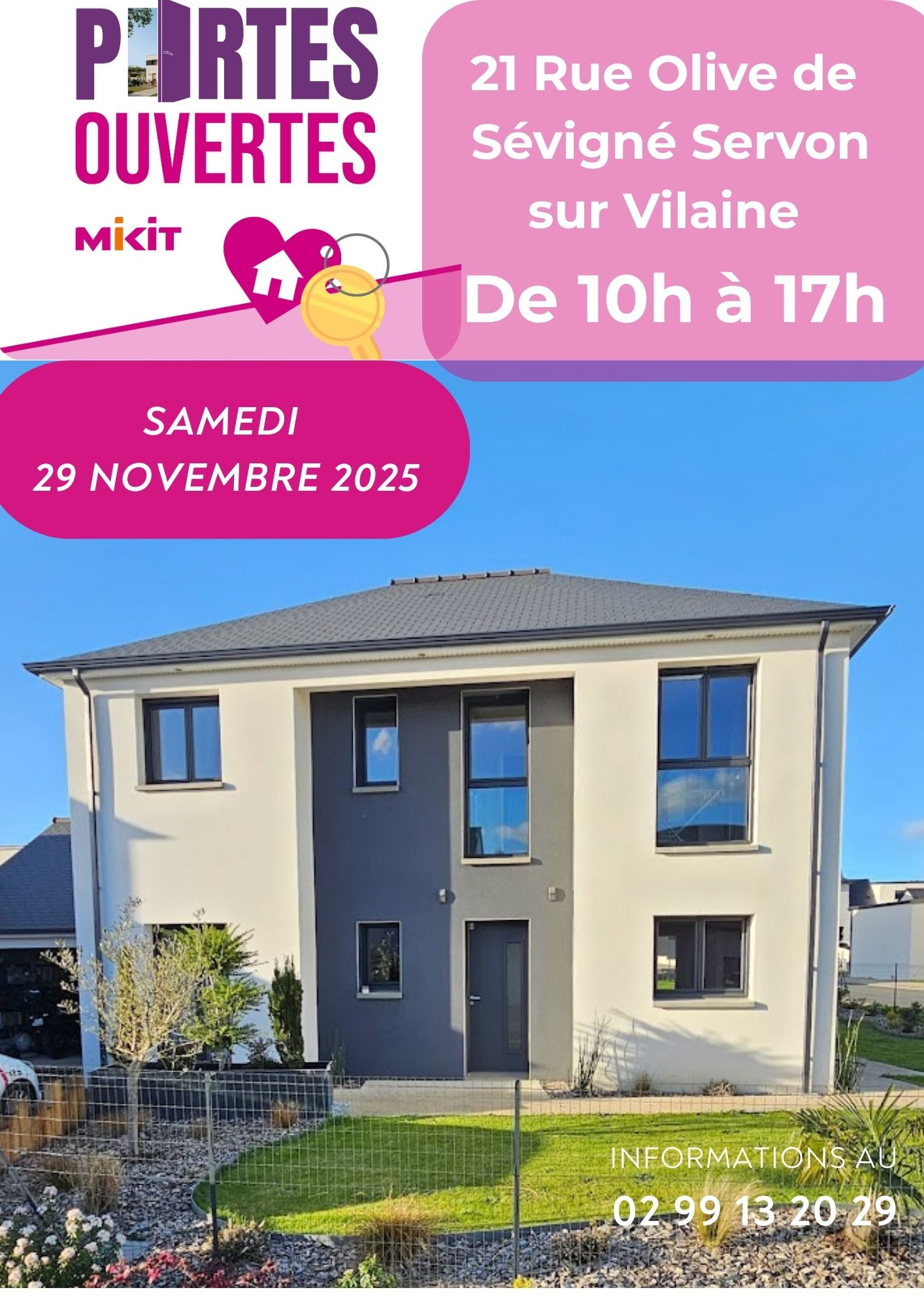 Venez à la journée porte ouvertes de Mikit Rennes Nord constructeur maisons individuelles