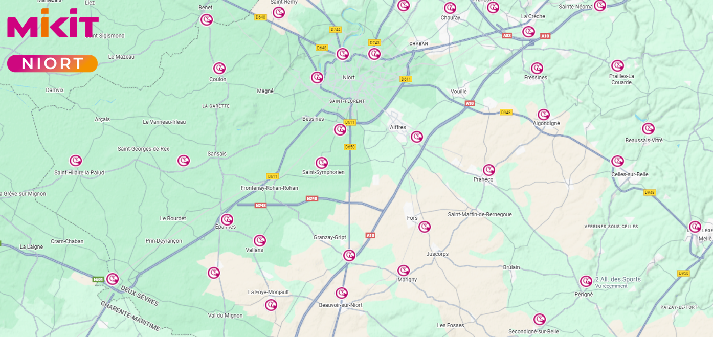 Vivre autour de Niort avec Mikit