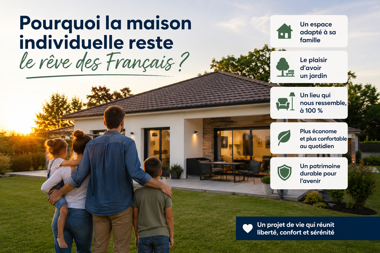 Pourquoi la maison individuelle reste le rêve des Français ?