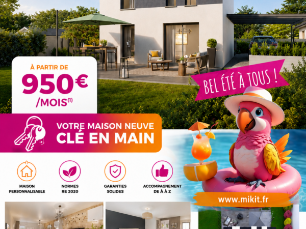Maison neuve à Pecquencourt : devenez propriétaire à partir de 950 €/mois avec MIKIT Saint-Amand-les-Eaux