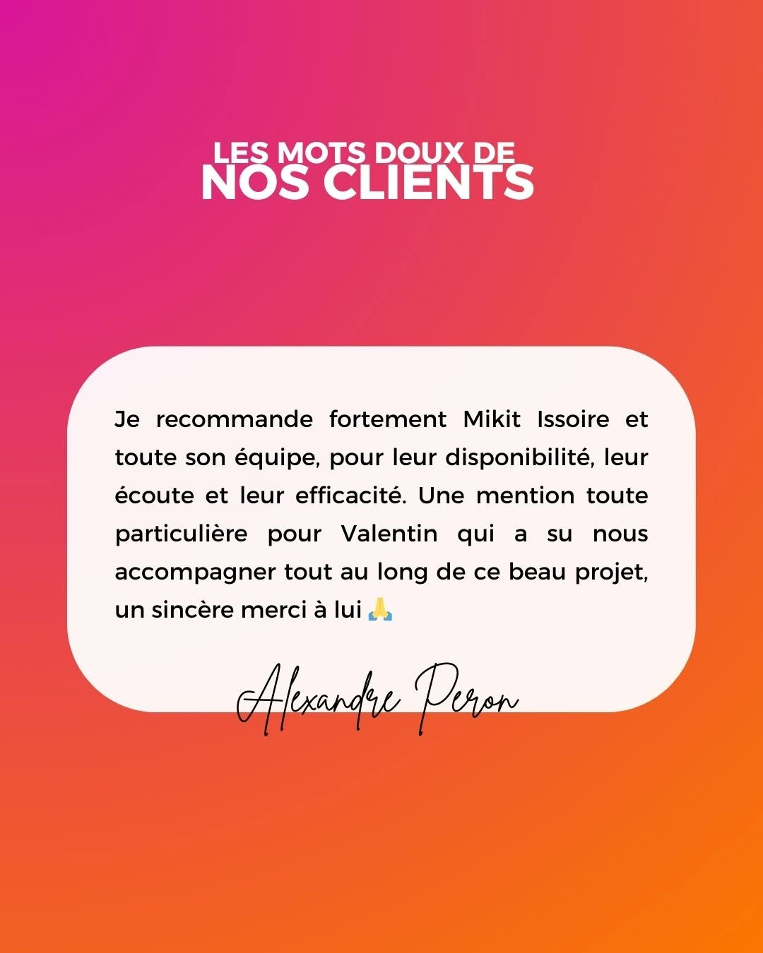 Nouveaux Avis Clients