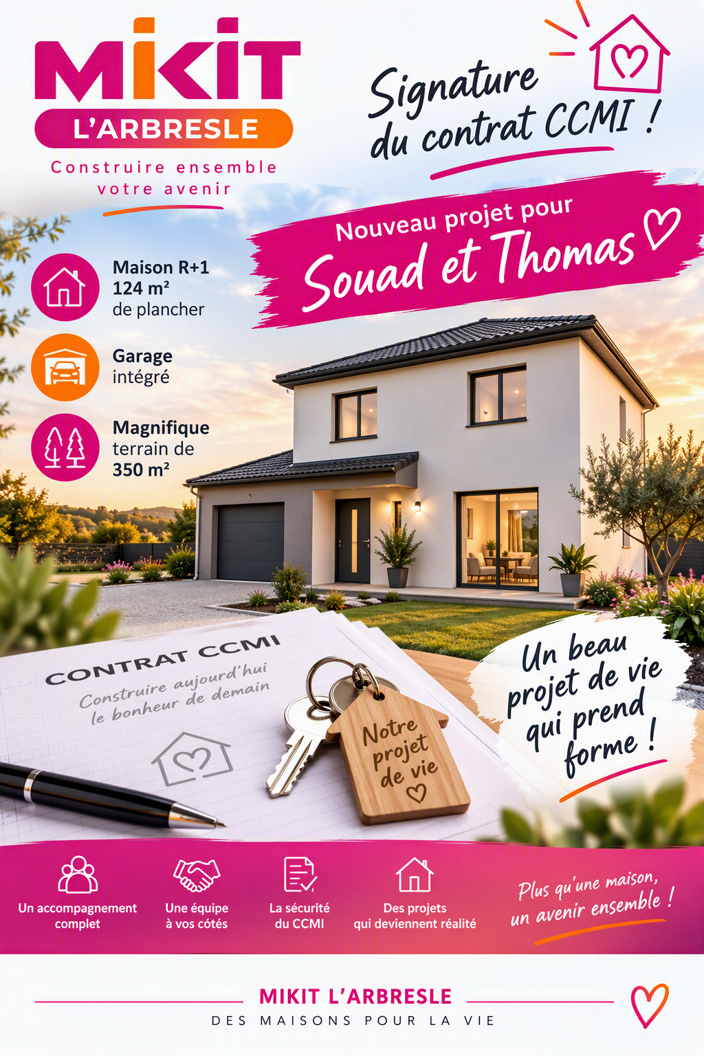 Construction de maison à Brussieu : découvrez le beau projet de vie de Souad et Thomas